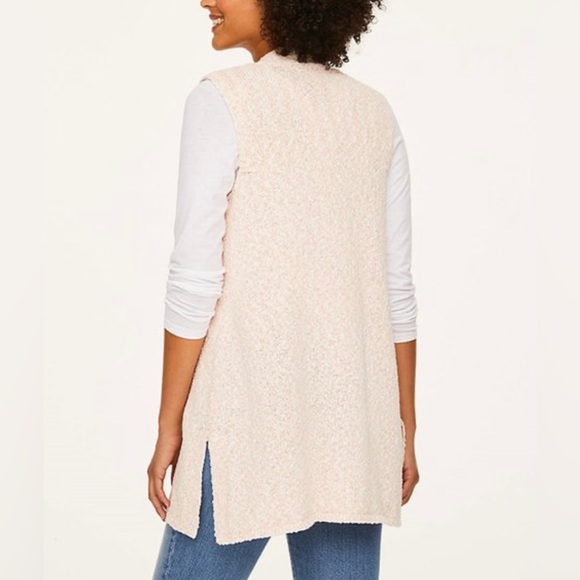 NWT Loft Sleeveless Open Front Long Cardigan - Picture 2 of 7
